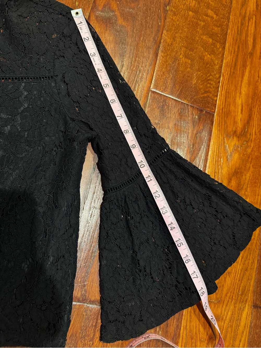 Jack by BB Dakota Black Lace Bell-Sleeve Blouse - Picture 6 of 10
